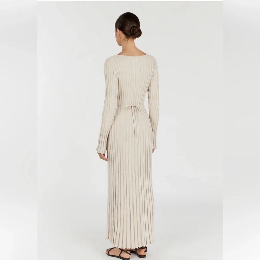$159 NWT DISSH REIGN STONE SLEEVED KNIT MIDI DRESS SZ L - Picture 5 of 6